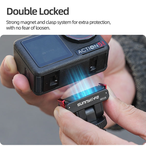 Magnetic Cold Shoe Mount for Osmo Action 5 4 3 2 / Osmo 360