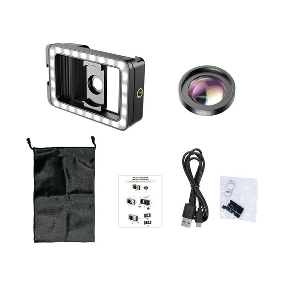 Professional Fill Light 15x Macro Phone Lens