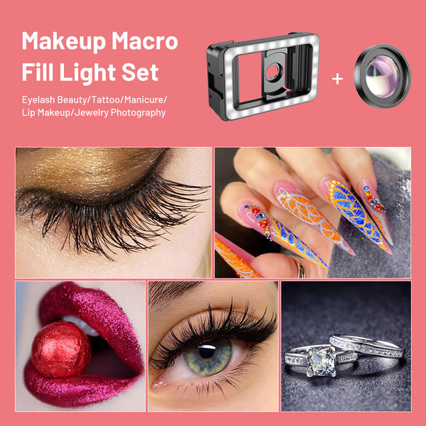 Professional Fill Light 15x Macro Phone Lens