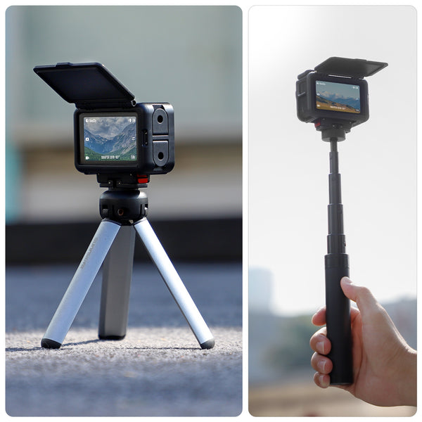 Protective Frame Case with Sun Hood for Osmo Action 5 Pro / Osmo Action 4 / Osmo Action 3