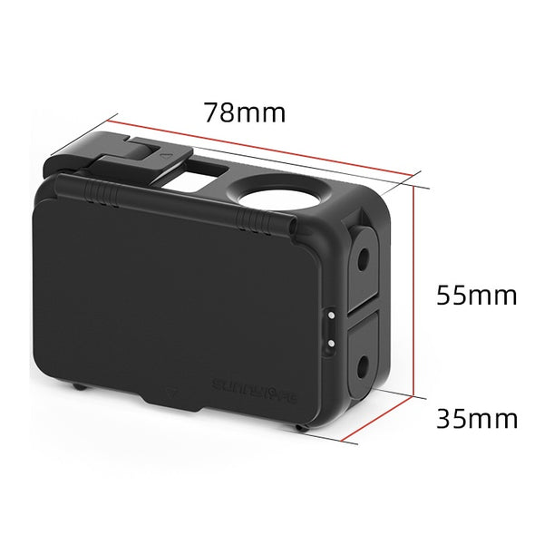 Protective Frame Case with Sun Hood for Osmo Action 5 Pro / Osmo Action 4 / Osmo Action 3