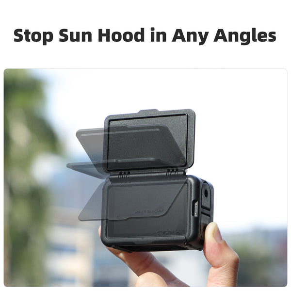 Protective Frame Case with Sun Hood for Osmo Action 5 Pro / Osmo Action 4 / Osmo Action 3