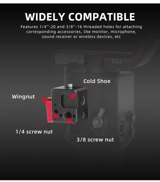 Mounting Plate for RS 5 / RS 4 / RS 4 Pro / RS 3 / RS 3 Pro / RS 3 Mini / RS 2/ RSC 2
