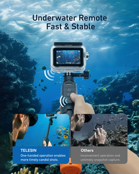 Remote Control Floating Selfie Stick for GoPro Hero Hero 13/12/11/10/9/MAX