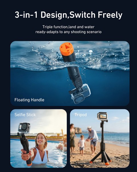 Remote Control Floating Selfie Stick for GoPro Hero Hero 13/12/11/10/9/MAX