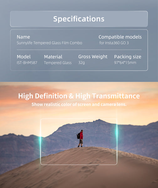 Screen & Lens Protector for Insta360 GO 3