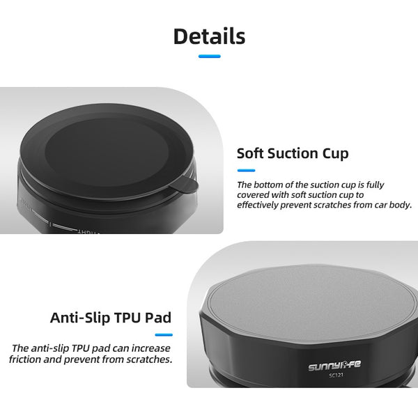 Magnetic Suction Cup Mount for Osmo Pocket 4 / Osmo Pocket 3
