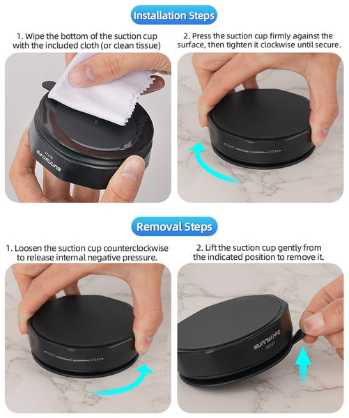 Magnetic Suction Cup Mount for Osmo Pocket 4 / Osmo Pocket 3