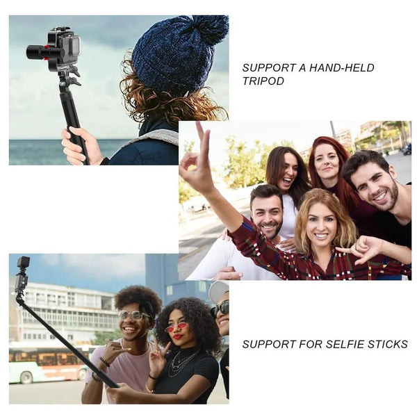 Vlogging Bracket Mount for Osmo Action 5 4 3 1 / Osmo 360 Nano / Insta360 Ace GO 3 / SJCAM