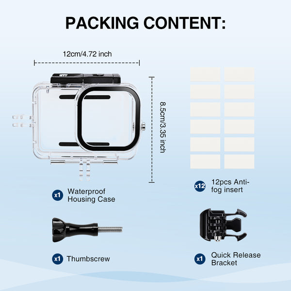 Waterproof Case for GoPro Mission 1 / 1 Pro