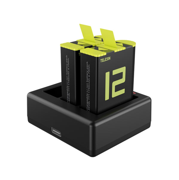 Triple Charger Battery Kit for GoPro Hero 12