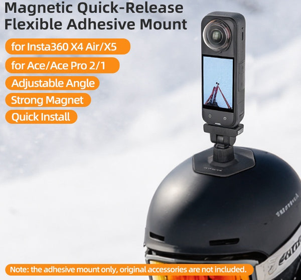 Magnetic Quick Release Helmet Mount for Insta360 X6 / X5 / X4 Air / Ace Pro 2 1