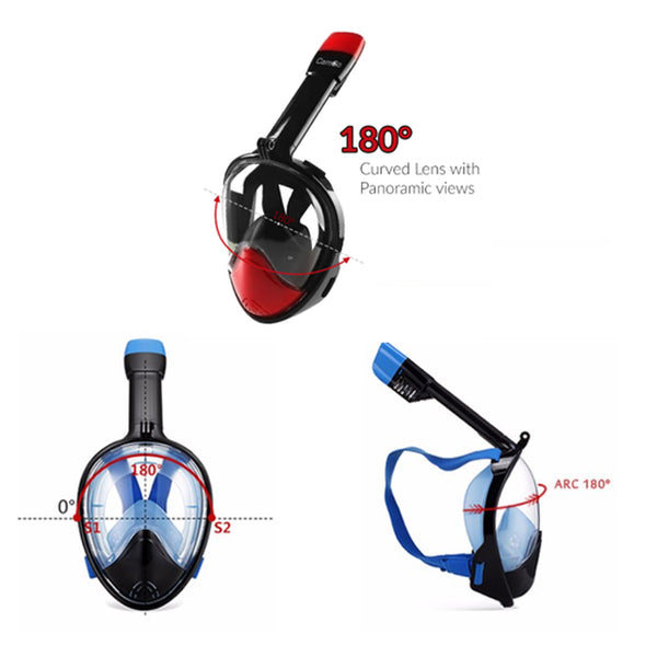 CamGo Full Face Snorkel Mask for GoPro
