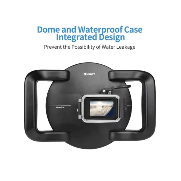 SHOOT Dual Handheld 6" Dome Port for GoPro Hero 13 12 11 10 9 Black