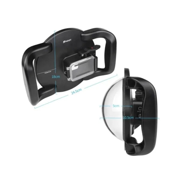SHOOT Dual Handheld 6" Dome Port for GoPro Hero 13 12 11 10 9 Black