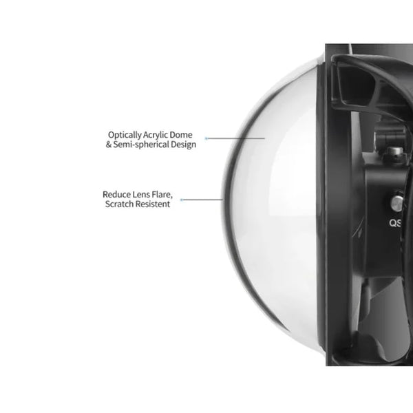 SHOOT Dual Handheld 6" Dome Port for GoPro Hero 13 12 11 10 9 Black