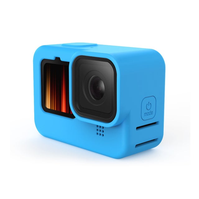 Fondina In Silicone REYGEAK Per GoPro Hero 13 - Custodia Morbida Con Protezione Obiettivo E Coperchio In Gomma, Colore Blu