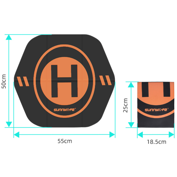 Fast Fold Leather Drone Landing Pad 55cm