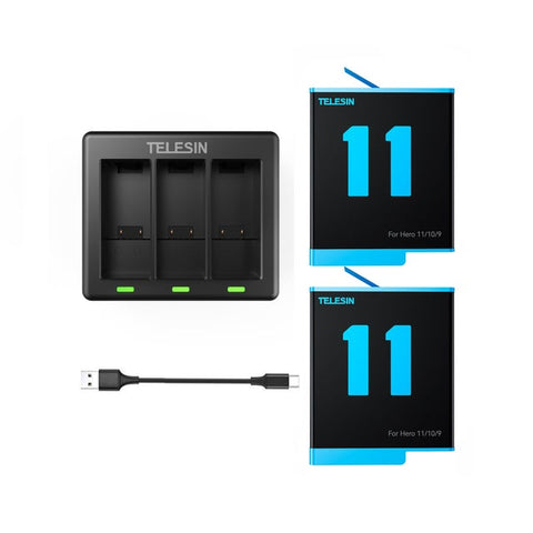 Triple Charger Battery Kit for GoPro Hero 11