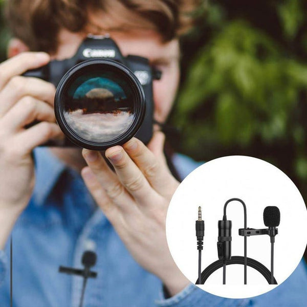 Lavalier Microphone for Smartphones / Camcorders / DSLR / PC / Audio Recorders