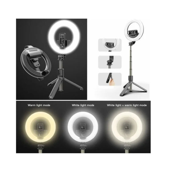 P20D Selfie Stick LED 6" Circle Ring Light